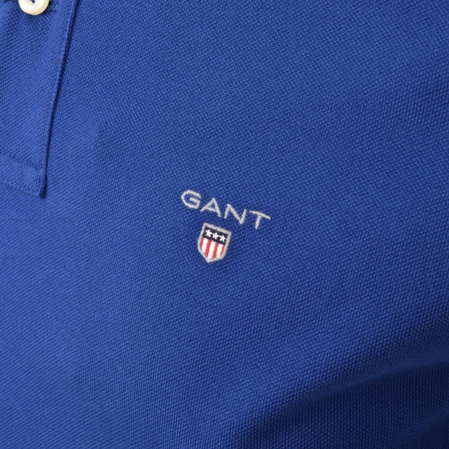 Alternative Image for ProductGant Oxford Pique Rugger Polo T Shirt Blue3